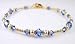 Sapphire-September Beaded Anklets: Swarovski Crystal Birthstone Jewelry. Adjustable 14K Gold Filled Ankle Bracelets