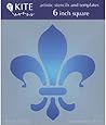 Judikins Square Kite Stencil, 6-Inch, Fleur De Lis