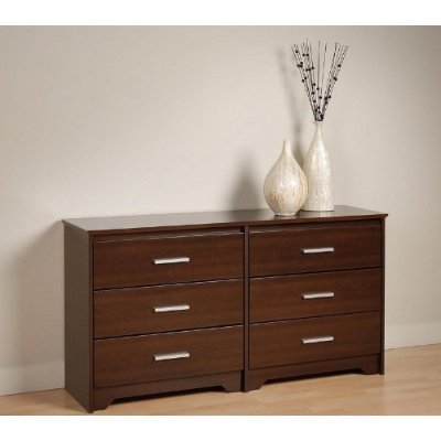 Coal Harbor 6 Drawer Dresser in Espresso By Prepac