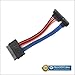 Micro SATA 16 pin Female to 22 Pin Left Angle SATA III Female Cable - 5 Inches