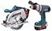 Bosch 93618DC 18 Volt Brute tough Drill/Driver/Circular Saw with 2 Batteries