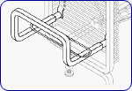 HSfele CPU holder for monitor suspension system, for 6 to 9-7/8W CPU, steel, black