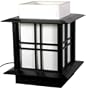 Unique Simple Discount Lighting - 10" Akida Japanese Wood & Rice Paper Lantern Small Table Lamp