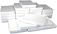White Swirl Cotton Filled Jewelry Box #75 (Pack of 10)