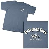 B Elite Designs OG372-XXL Old Guys Rule Gone Fishing Mens Grey Cotton Tee Shirt - XX-Large