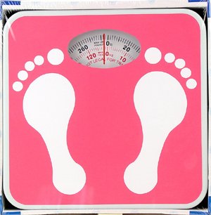 HealthPersonalCare: Child Bathroom Scale Pink footprints, Glass Bathroom Scales,Postal Scales,Body Fat Scales also available!