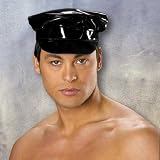 Men's Patent PVC Cap in Black One Size