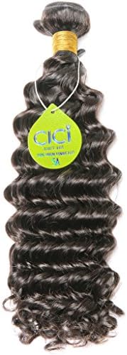 CICI Beauty Grade 5A 2 Bundles 10 10 Inch Brazilian Deep Wave 100% Virgin Human Hair Weaving Natural Color