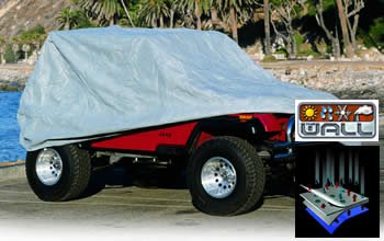 Rampage Products 3 Layer Fabric Car Cover Jeep Wrangler 2004 to 2006 Unlimited
