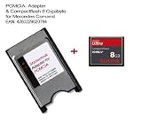 Produkt-Bild: PCMCIA Adapter mit CompactFlash Speicherkarte 8GB f&uuml;r Mercedes Bediensystem COMAND APS* - ideal f&uuml;r das Multimedia-System. PCMCIA-Adapter f&uuml;r COMAND APS Code 527 513 - inklusive CF Speicher 8 GB