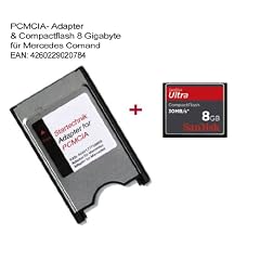 PCMCIA Adapter mit CompactFlash Speicherkarte 8GB f�r Mercedes Bediensystem COMAND APS* - ideal f�r das Multimedia-System. PCMCIA-Adapter f�r COMAND APS Code 527 513 - inklusive CF Speicher 8 GB