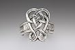 Silver Spoon Unique Knot Adjustable Ring Celtic R