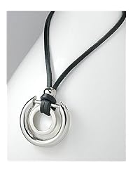 Leather Necklace In White Base