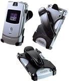Motorola RAZR V3 Phone Swivel Belt Clip Holster-Black - LCD Faces Out