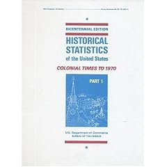 Historical Statistics of the United States: Colonial Times to 1970, pt. 1-2 (House Document Series, No 93-78)
