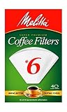 Melitta Cone Coffee Filters, White, No. 6, 40-Count (Pack of 12)