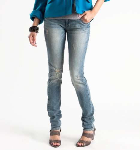 Bullhead Womens Hermosa Super Skinny Authentic Worn Jeans