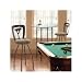 Martini Bar Stool in Cocoa with Spaceship Mocha Fabric Seat Height: 18
