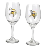 Minnesota Vikings Set of 2 Wine Glasses