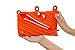 ZIPIT Monster Pencil Pouch for Boys | 3-Ring Binder Pencil Case | Large Capacity Pen Case for School (Orange)