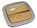 Wilton Armetale 377584 Laurelberry Square Serving Tray with Cheeseboard 14-in.