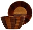 Wood Large Round Bowl 12"D x 6"H
