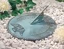 Sundials Verdigris Solid Brass, 10" Sundial