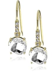 Suzanne Kalan "The Classics" Yellow Gold Round White Topaz and Diamond Earrings