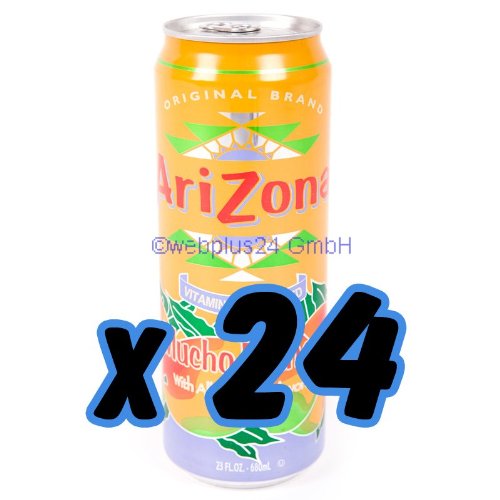 Arizona Mucho Mango Tea 23 Ounces Pack Of 24 Import It All