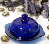 Blue Butter Dish Round