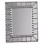 Zodax Modern Morocco Wood Square Wall Mirror, Silver