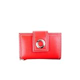 Universal PDA Studio 54 Club Purse ¿Red Fashion Designer with Eyelet Design Magnetic Latch Includes Both Wrist Strap and Six Slots For Credit Card With a Window For a Picture IDIncludes Hidden Compartment