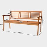 Fachhandelpro NEW BEAUTIFUL GARDEN BENCH 160 cm PATIO - TOSCANA