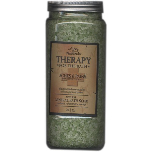 Village Naturals Therapy Aches & Pains Mineral Bath Soak 20 Oz