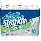 Sparkle Big Roll, White Pick A Size, 6 Count