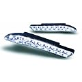 AEG 97141 LED Tagfahrlicht LK 18, geschwungene sportliche Form, mit Positionslicht, 2 x 18 Power LED in Doppelreihe 12 und 24 Volt, zur Selbstmontage, ECE R7 und R87