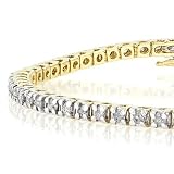 3 Carat Diamond 14K Straight Line Link Bracelet (3.00ctw, H-I, I1-I2)