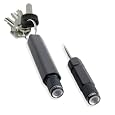 Tool Logic KSLP3 Detachable LED Flashlight With Diamond Sharpener, Translucent Sleeve and Key ring, Black