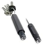 Tool Logic KSLP3 Detachable LED Flashlight With Diamond Sharpener, Translucent Sleeve and Key ring, Black
