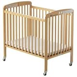 Foundations 75-SS-N3 HideAway Full-Size Folding Crib - Natural