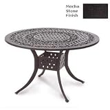 Meadow Decor Amazon 48 Inch Oval Cast Aluminum Table - Mocha Stone Finish