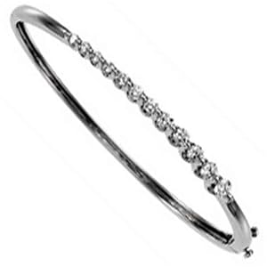 Twelve Diamond Journey Bangle Bracelet