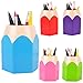 Oksale® Makeup Brush Vase Pencil Container Pot Pen Holder Stationery Storage Organizer (Purple)