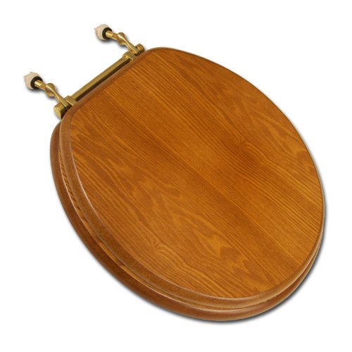 Comfort Seats C3B2R118BR Round Decorative Wood Toilet Seat coconuas107