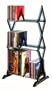 Atlantic 64835194 Mitsu 78 CD/54 DVD/BluRay/Games 3-Tier Media Rack (Smoke)