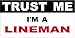 3 - Lineman Trust Me Tool Box Hard Hat Helmet Sticker H452