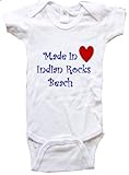 MADE IN INDIAN ROCKS BEACH - INDIAN ROCKS BEACH BABY - City Series - White Baby One Piece Bodysuit - size Large (18-24M)