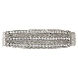 Glam Rock Bracelet , crystal/rhodium-plated