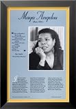 American Authors of the 20th Century - Maya Angelou Education Framed Art Poster Print, 13x19
