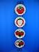 STRAWBERRY 4 Plates & Metal Wall Hanger NEW!